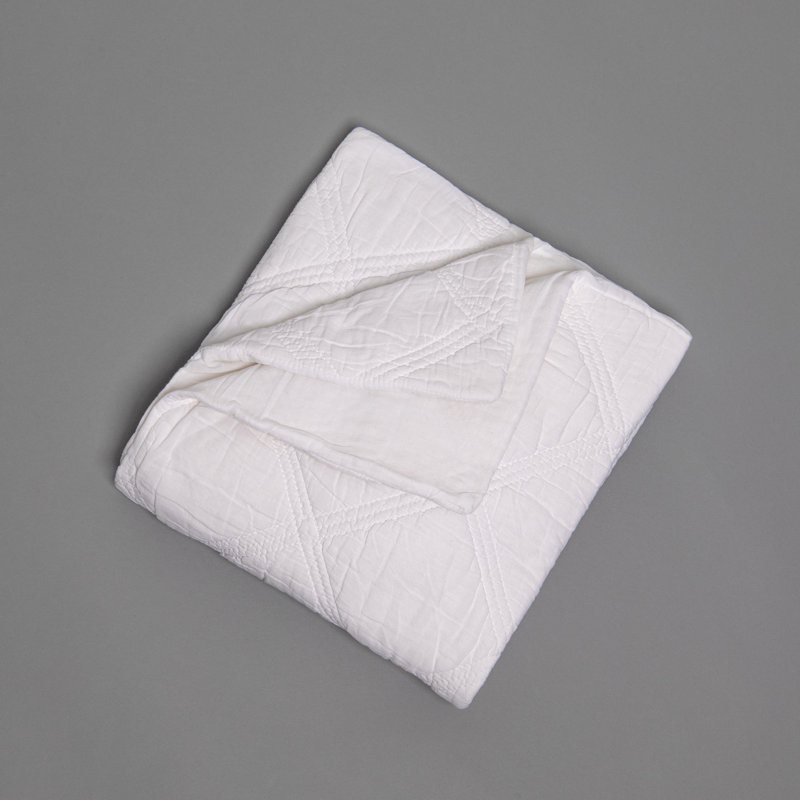 Courtepointe standard en coton, Blanc, Courtepointe très grand