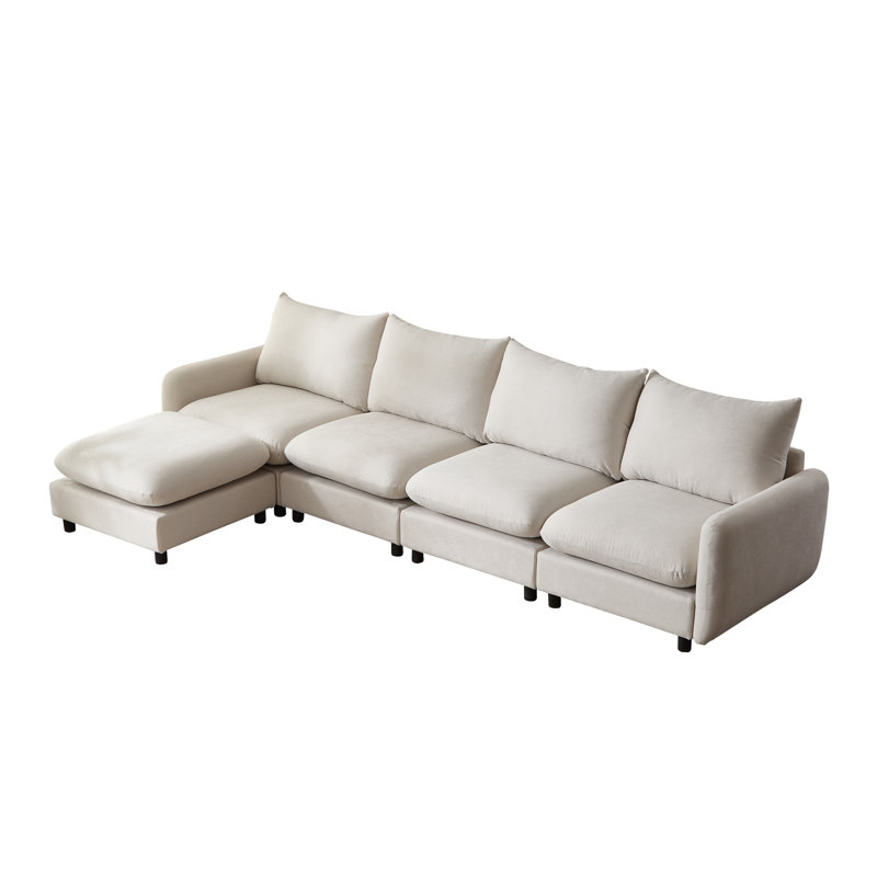 Oversize Modular Sectional Sofa with Ottoman