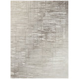 Hand Knotted Area Rug in White And Sand