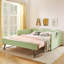 Lit de jour double, lit de jour rembourré en vichy équipé d'un cadre gigogne escamotable et d'une poche de rangement latérale, canapé-lit multifonctionnel en bois massif pour chambre d'enfant et chambre d'amis-958171184-958171185