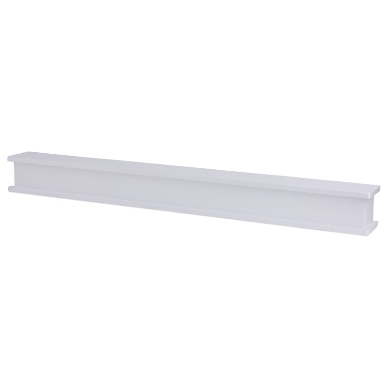 Hand Carved Wood Mantel, 60" L, White