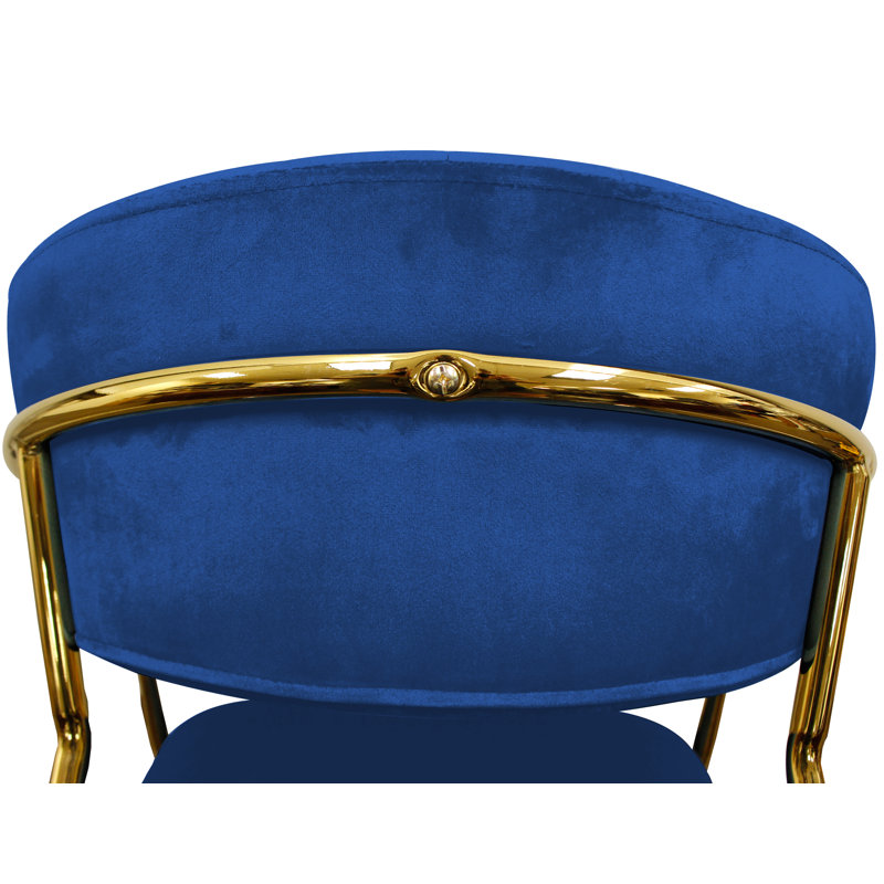 Mata Upholstered Counter Stool, Blue, Counter Stool (24” Seat Height)