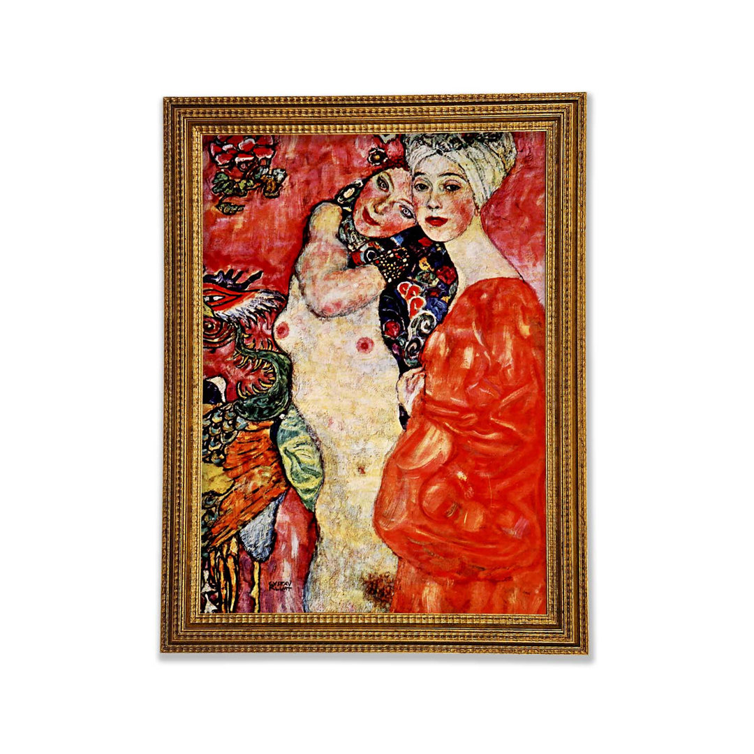 Gerahmtes Leinwandbild Klimt Girlfriends