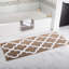 Tapis de salle de bain en coton 24 po x 60 po avec motif de treillis et base antidérapante Freida - lavable à la machine-900766717