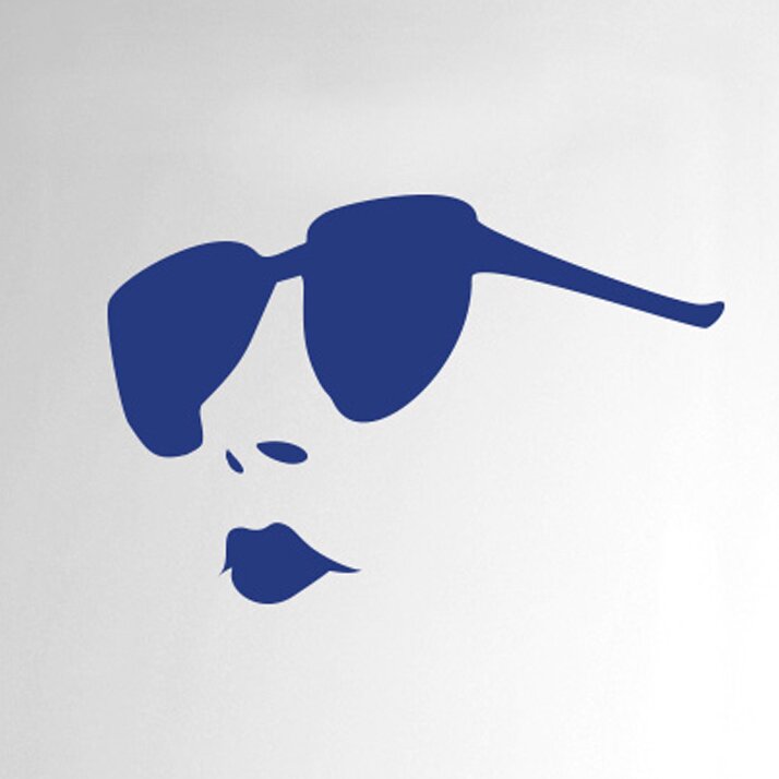 Women Wearing Sunglasses Door Room Wall Sticker
