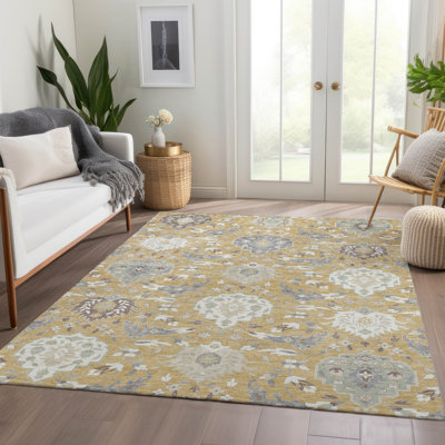 Tapis damassé Colmenero AMF1026 lavable à la machine de qualité supérieure