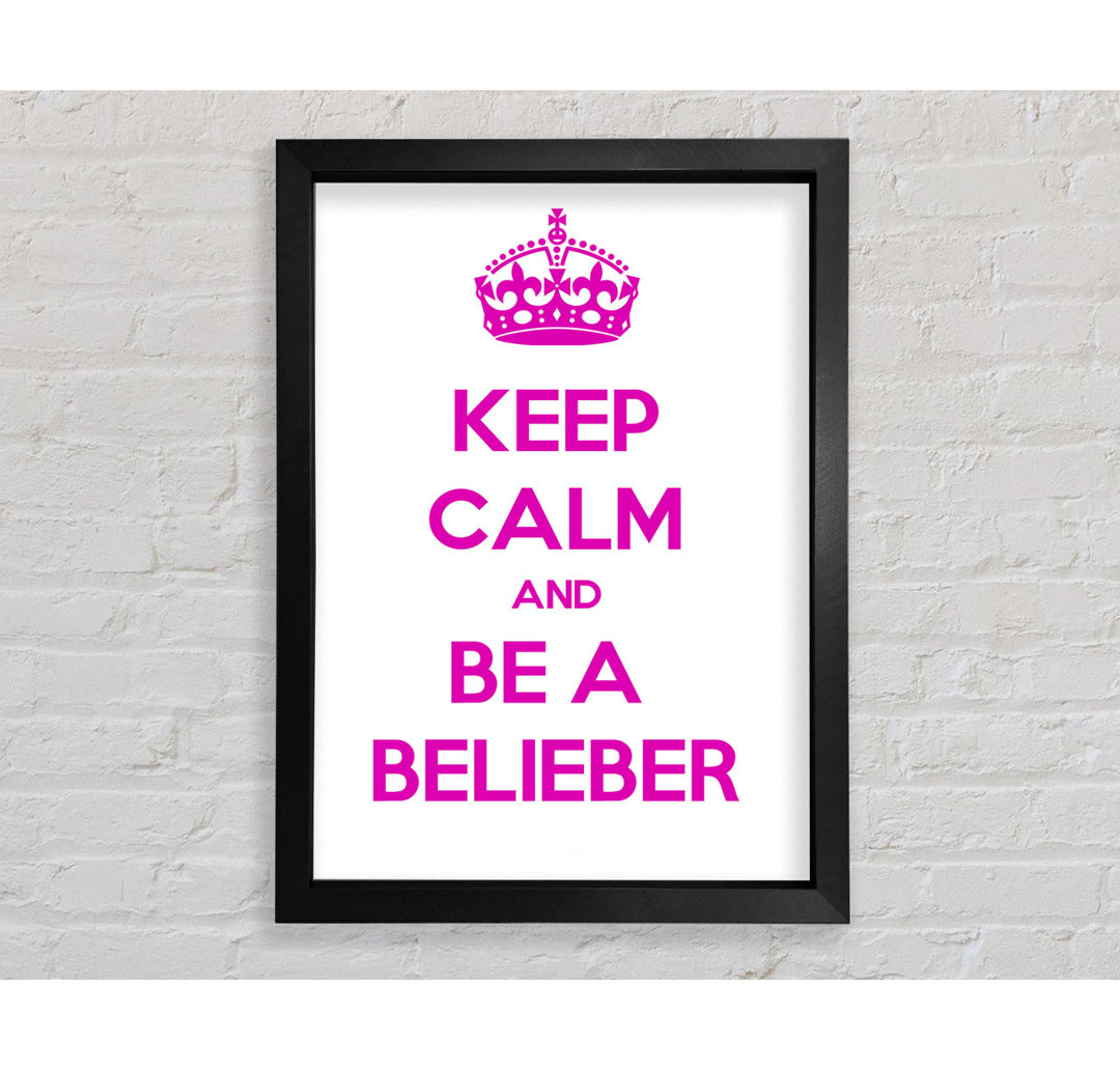 Wylandville Musik Zitat Keep Calm Justin Bieber Gerahmter Druck Wandkunst