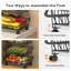 40cm W Metal Storage Rack with Wheels