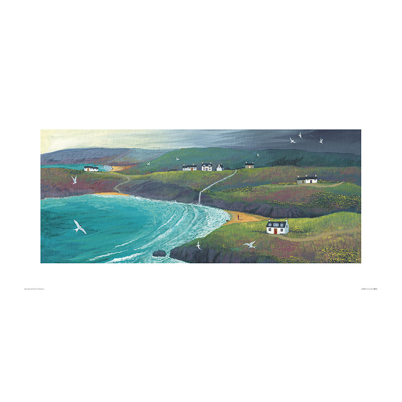 Coastal Hills - Print, 50cm H x 100cm W x 0.1cm D, Paper