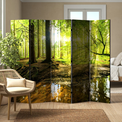 172cm H Solid Wood Folding Room Divider