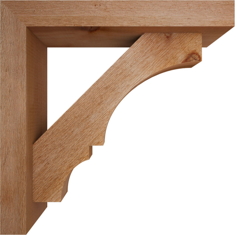 Support de bloc Balboa avec entretoise décalée, 18 po x 18 po, Cèdre rouge occidental de l 4 po (scié brut)