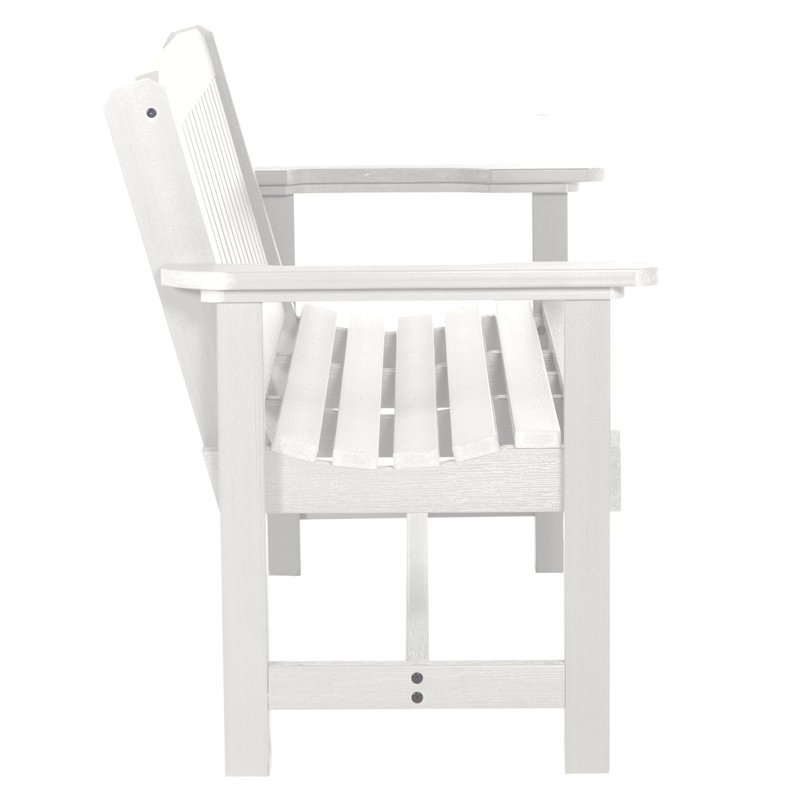 Lunz Patio Bench, White