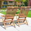 Chaise de patio pliante teck Sadie