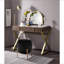 Bureau de coiffeuse 2 tiroirs avec miroir et plateau à bijoux