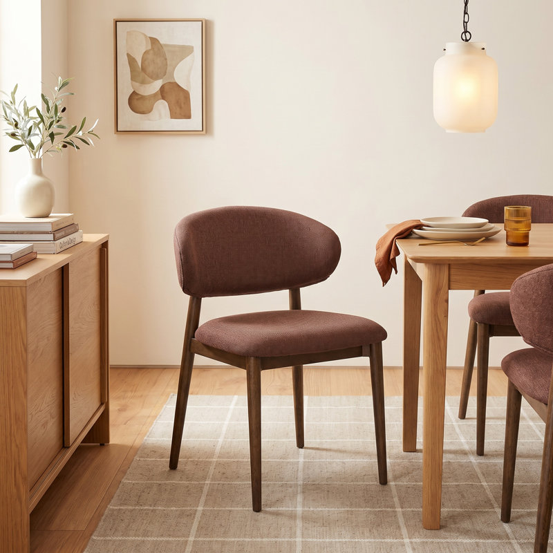 Deloris Dining Chair, Rust Performance Chenille