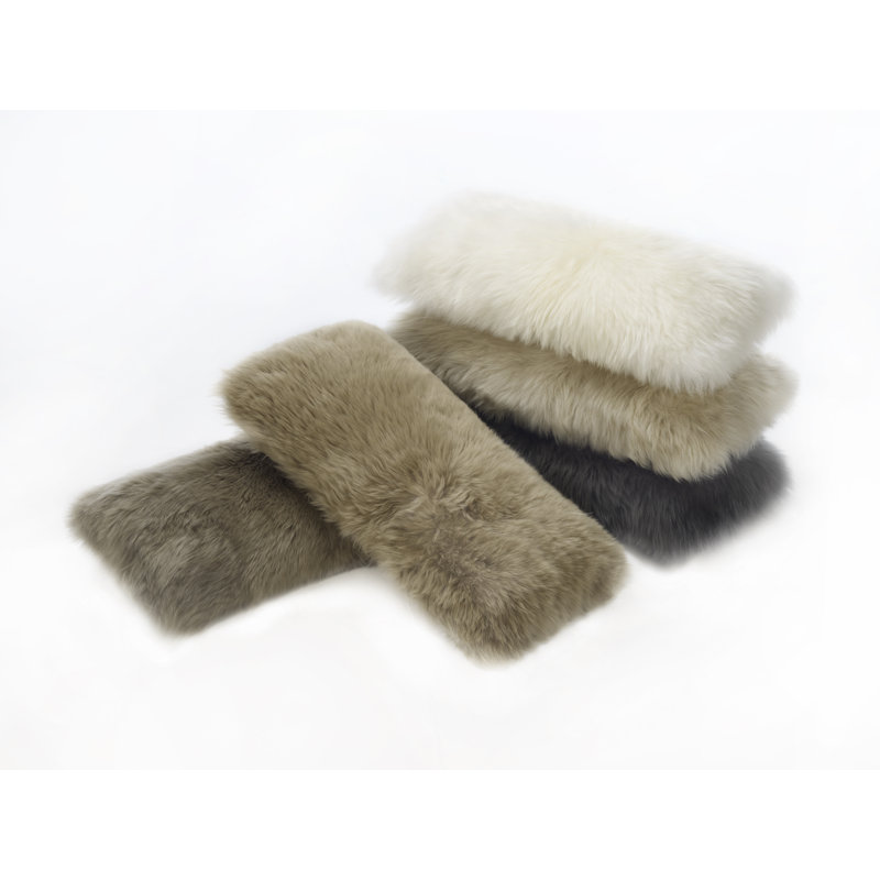 Sheepskin Throw Pillow, Ivory