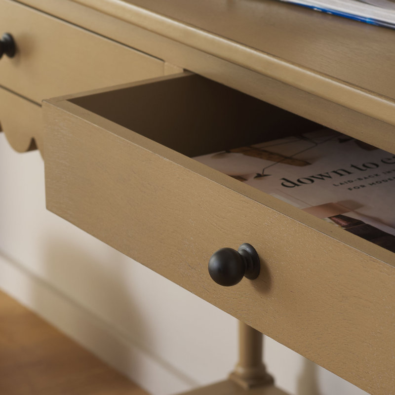 Bureau 2 tiroirs Branden, Brun