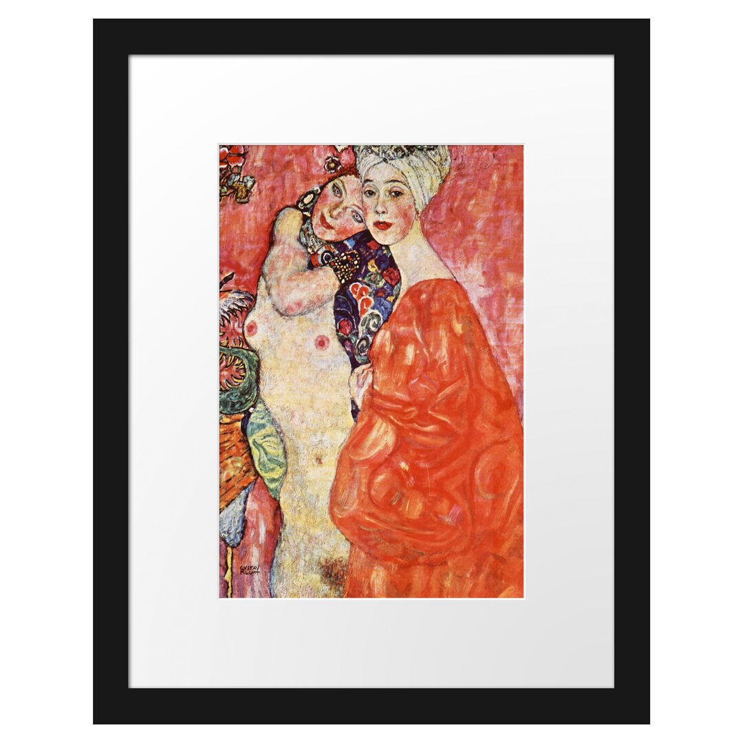 Gerahmter Kunstdruck The Girlfriends von Gustav Klimt