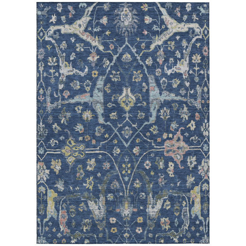 Machine Washable Indoor/Outdoor Derrick ACN2233 Global Rug, Rectangle 3' x 5'