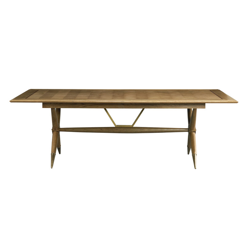 Dunand Oak Solid Wood Top Dining Table