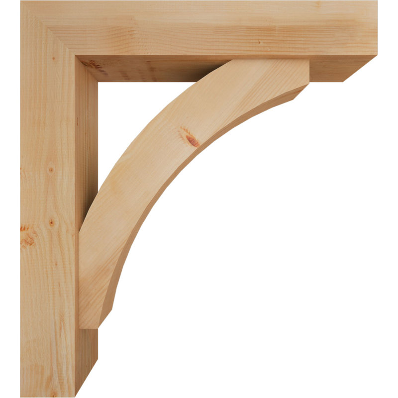 Thorton Block Bracket with Offset Brace, 40 x 36, 7 1/2"W Douglas Fir (Smooth)