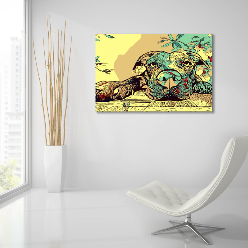 «Pitbull Love Style» par Dean Russo, H 24 po x l 36 po x P 0,2 po