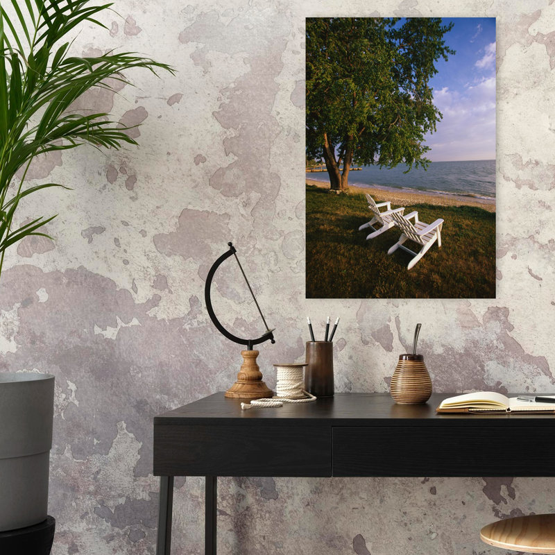 Adirondack, chaises, art contemporain de plage abstrait, H 24 po x l 16 po