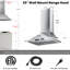 30" 900 CFM  Convertible Wall Mount Range Hood Stainless Steel Quiet 4 Speed Gesture Remote and Touch Panel Control with LED Lights-124637550-124637551