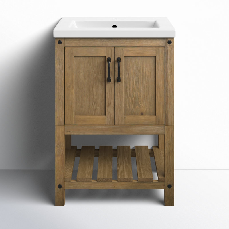 Ensemble de meuble-lavabo simple l 24 po Radstock, Naturel antique