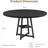 Industrial Round Dining Table, 47 Inch Round Kitchen Table for 4, Dinner Table with Wooden Top and Metal Base for Dining Room, Living Room-1736043003