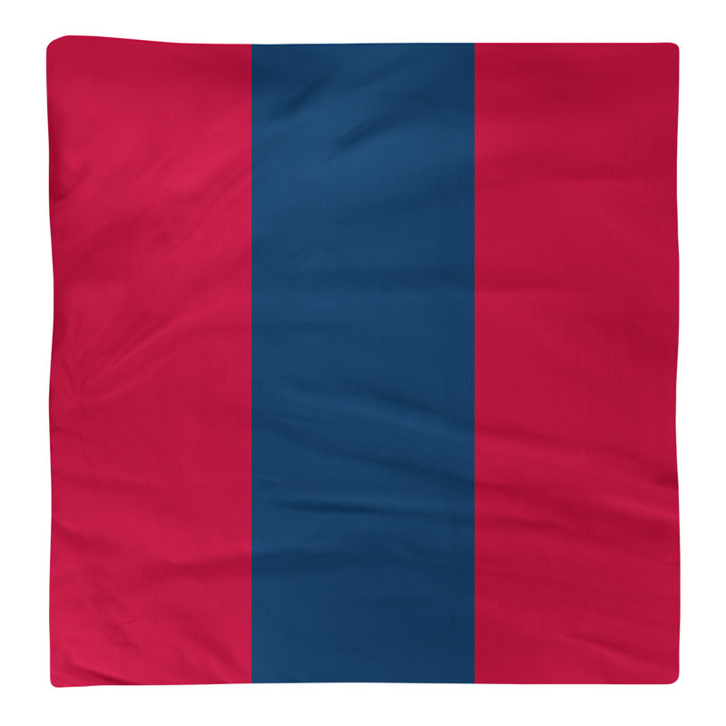 Serviette tempe arizona, Rouge / bleu marine / rouge, Sergé de coton, H 10 po x l 10 po x P 0,25 po