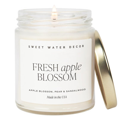 Fresh Apple Blossom Scented Jar Candle