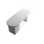 Bureau blanc rectangulaire en bois manufacturé avec 5 tiroirs-108488036