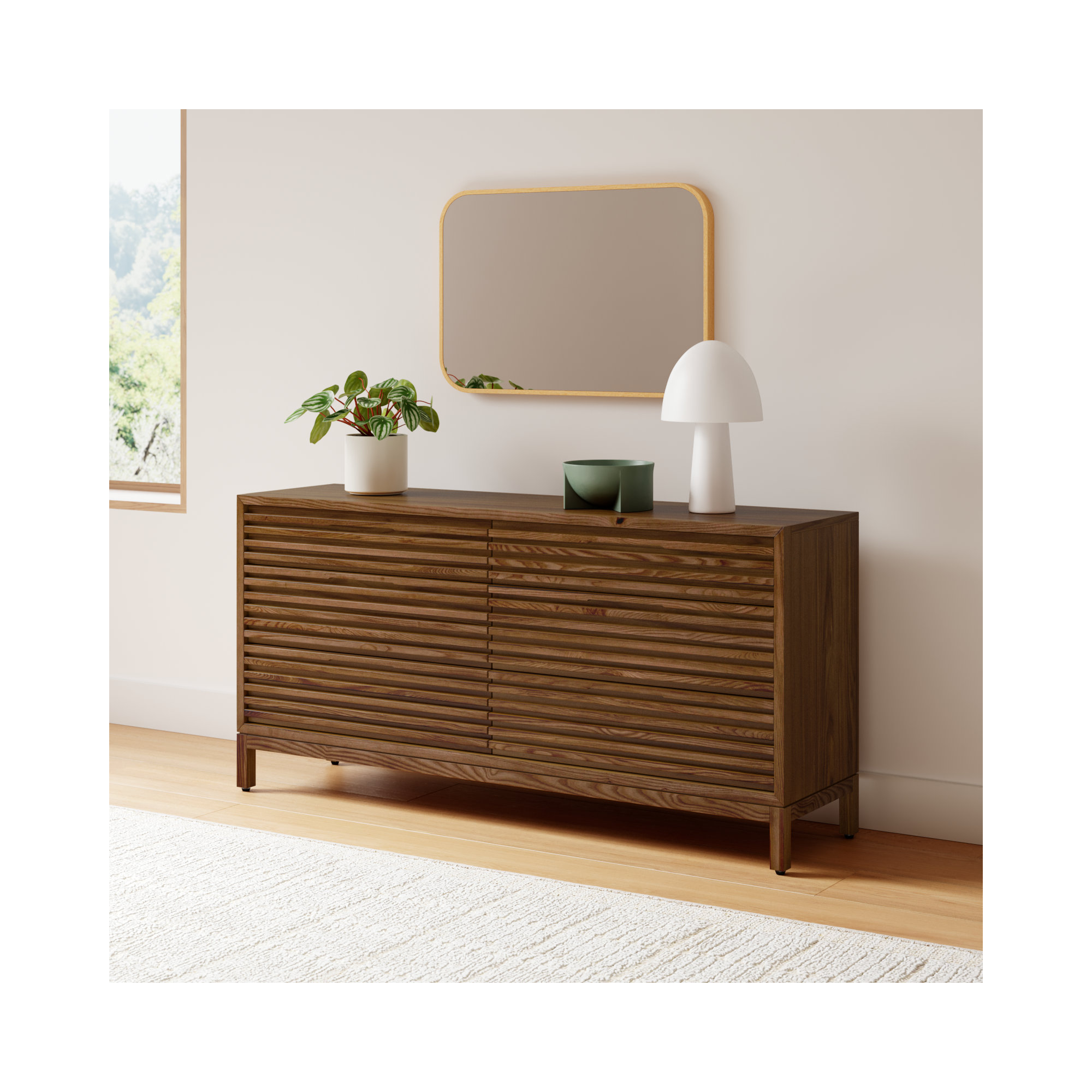 Finnian 6 - Drawer Dresser, Walnut