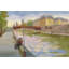 « soirée on the canal » par julie joy, reproduction d’art sur toile tendue-16184412