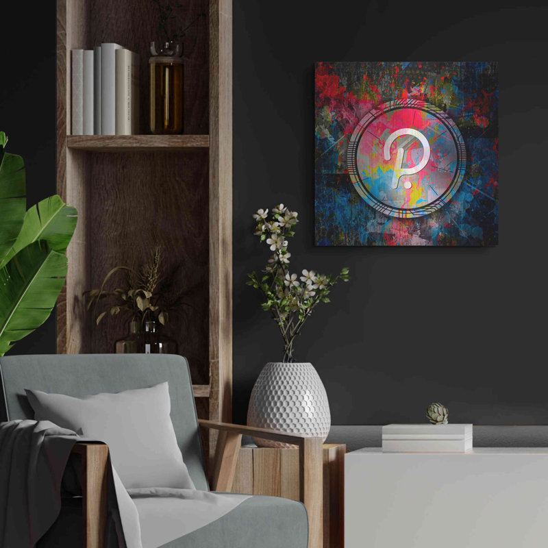 «DOT Polkadot Crypto Coin», art mural en métal, H 24 po x l 24 po