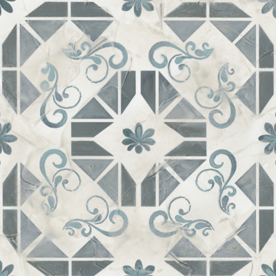 " Teal Tile Collection VI " by June Erica Vess