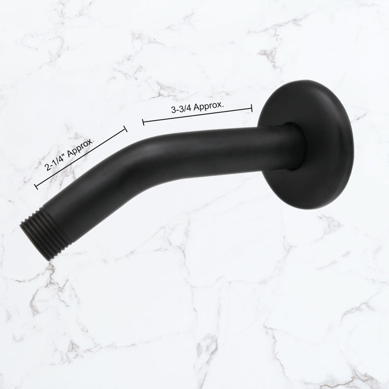 Bras de douche mural 1/2 "IPS x 6" avec bride Sure Grip, Nickel satiné