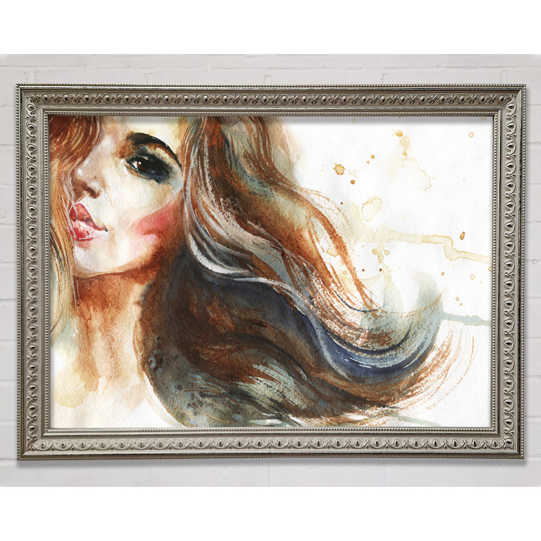 Woman Of Watercolour Beauty - Einzelner Bilderrahmen Kunstdrucke