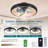 Modern Smart Ceiling Fans with Lights Dimmable App Remote Control Black