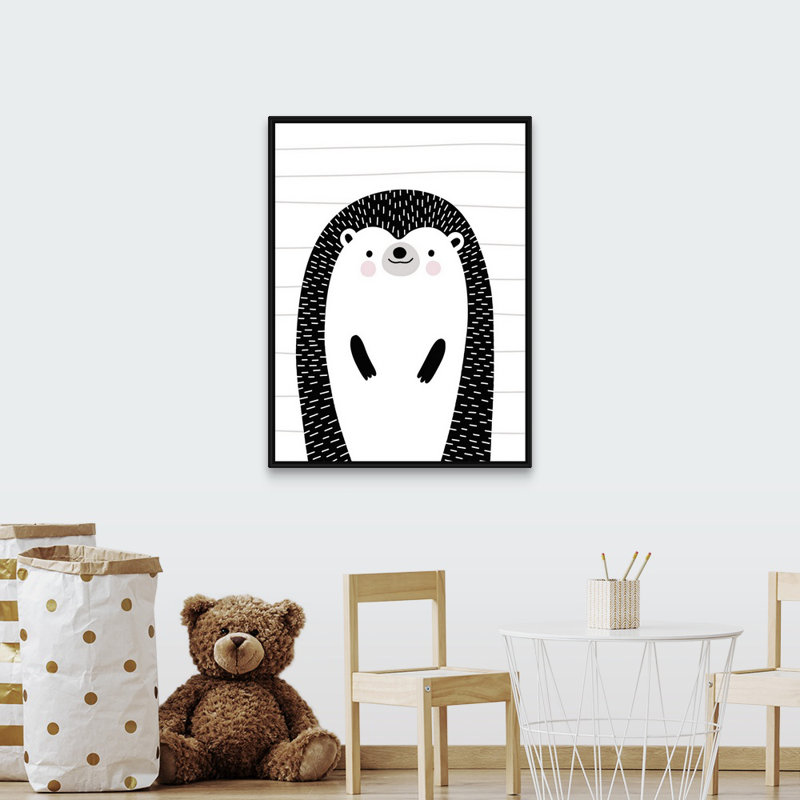 « mixed pattern », art hedgehog Shepardson, Cadre flottant noir, H 40 po x l 30 po x P 1,75 po