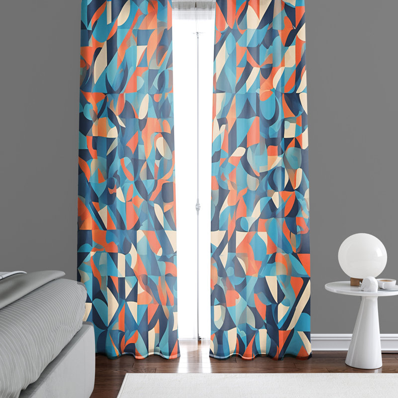 Semi Sheer Curtain Pair, 56" W x 78" L