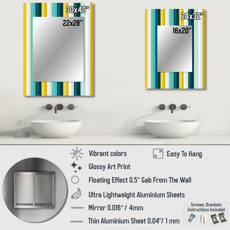 Miroir mural Powel, 40 po x 30 po