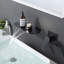 Robinet de baignoire mural noir mat à poignée simple avec robinet de lavabo de salle de bain moderne