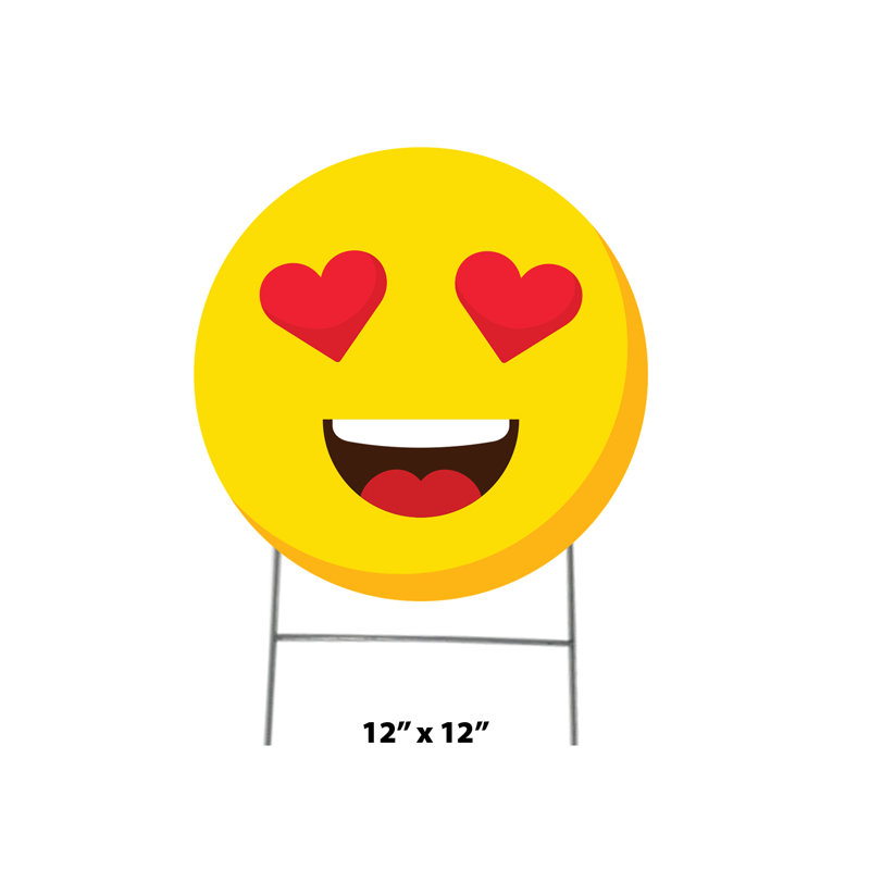 Piquet de jardin emoji heart eyes