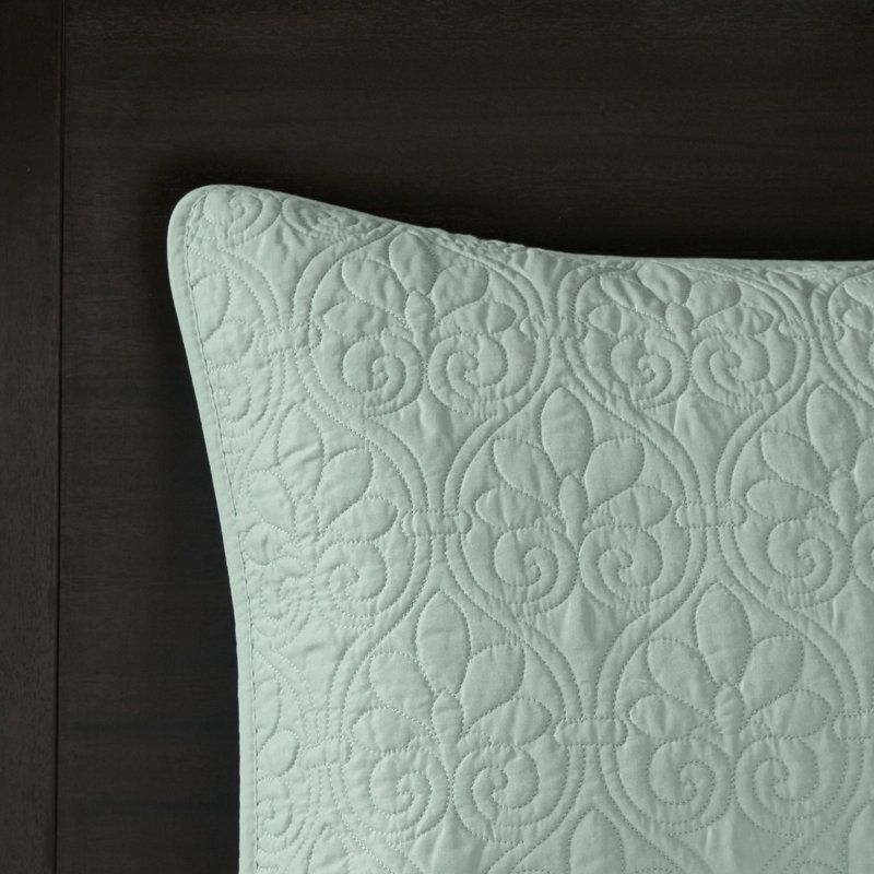 Ensemble de couvre-lit réversible 3 pièces très grand pour très grand matelas avec protection antimicrobienne, Seafoam