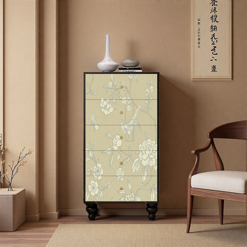 Armoire de rangement élégante en pin, Noir