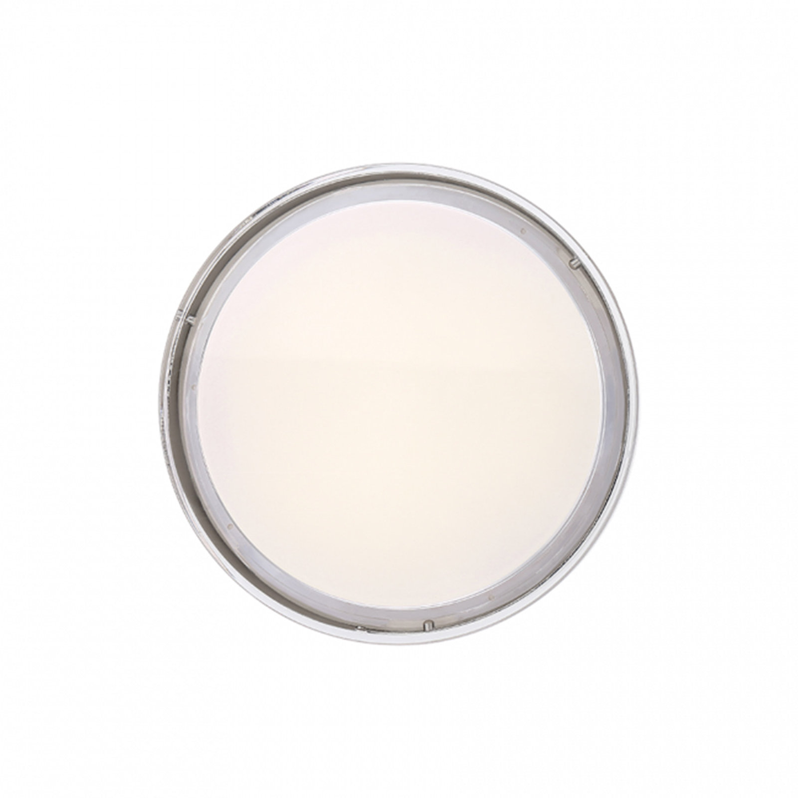 Pi LED Dimmable Round Flush Mount, 3000K, 2.5" H x 12" W x 12" D, Stainless Steel
