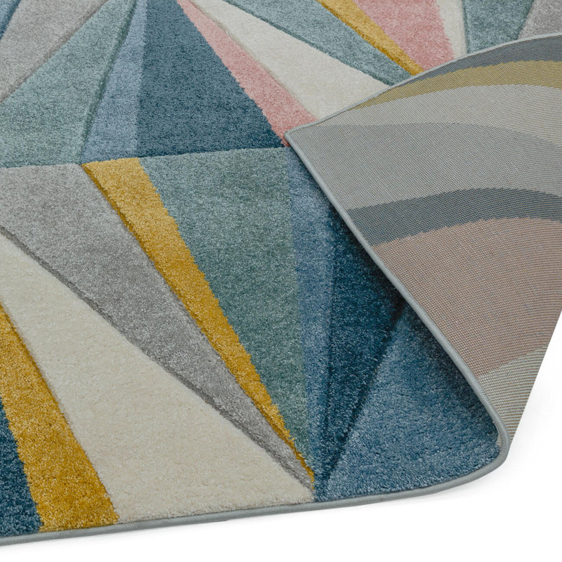 Easy To Clean Geometric Rug For Living Room, Polypropylene Plastic, Rectangle 80 x 150cm