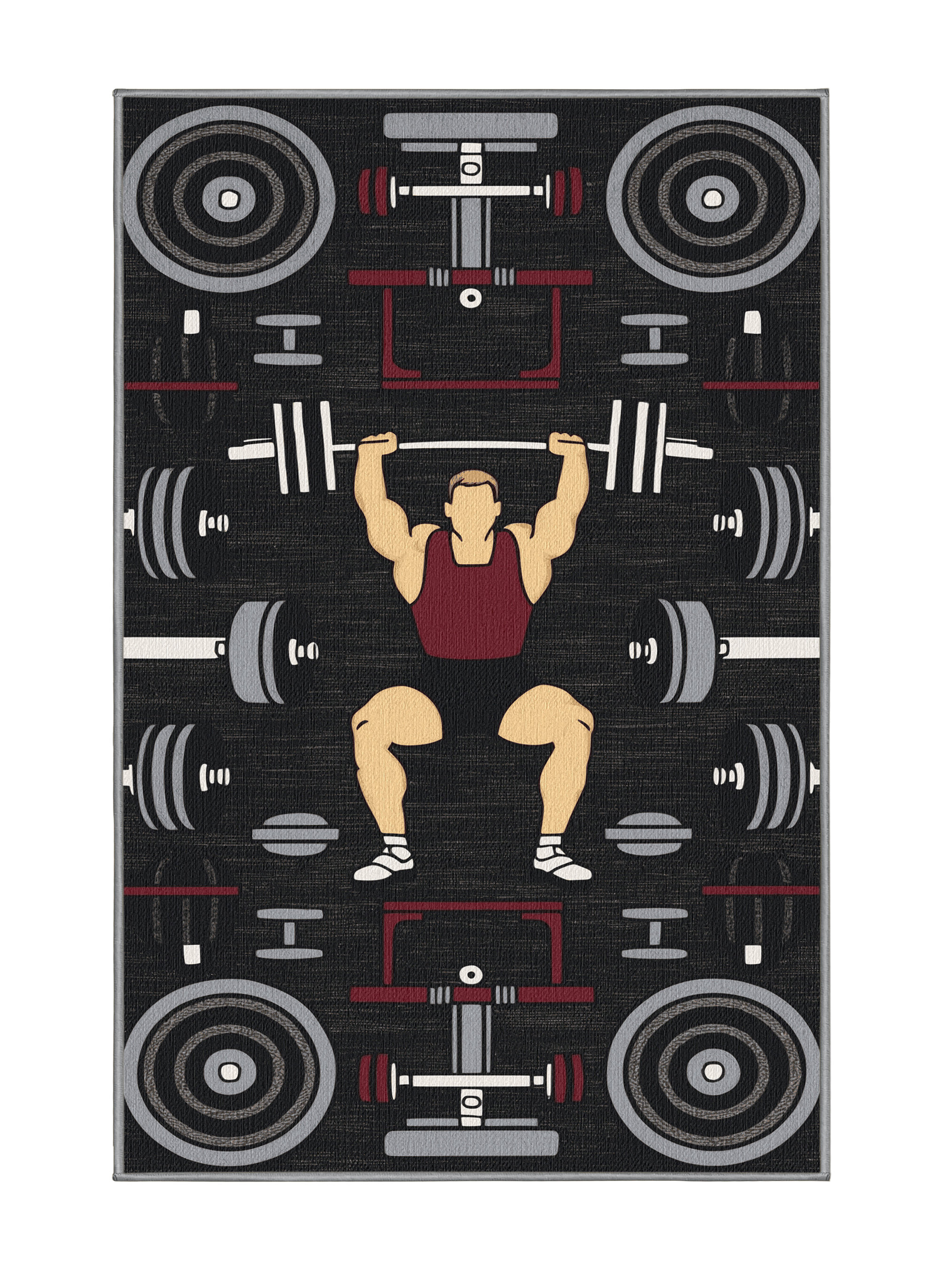 Red Barrel Studio® Washable Powerlifting Sports Area Rug | Wayfair